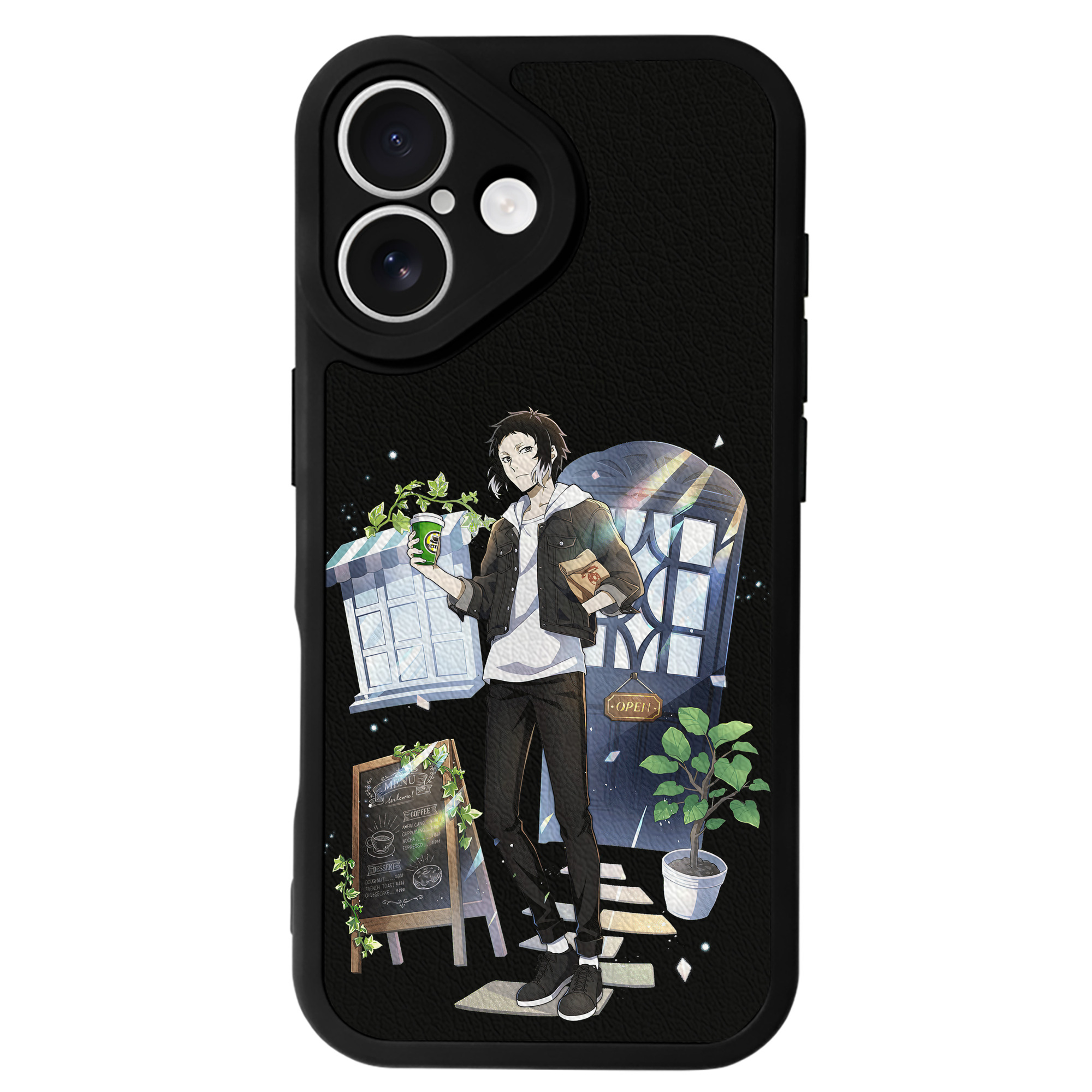 （画像用） 文豪ストレイドッグス Bungo Stray Dogs 【iPhone 16シリーズ対応】シリコンスマホケース（レザー調） 材質：シリコン